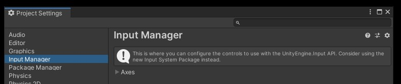 Input Manager under Edit and Project Manager
